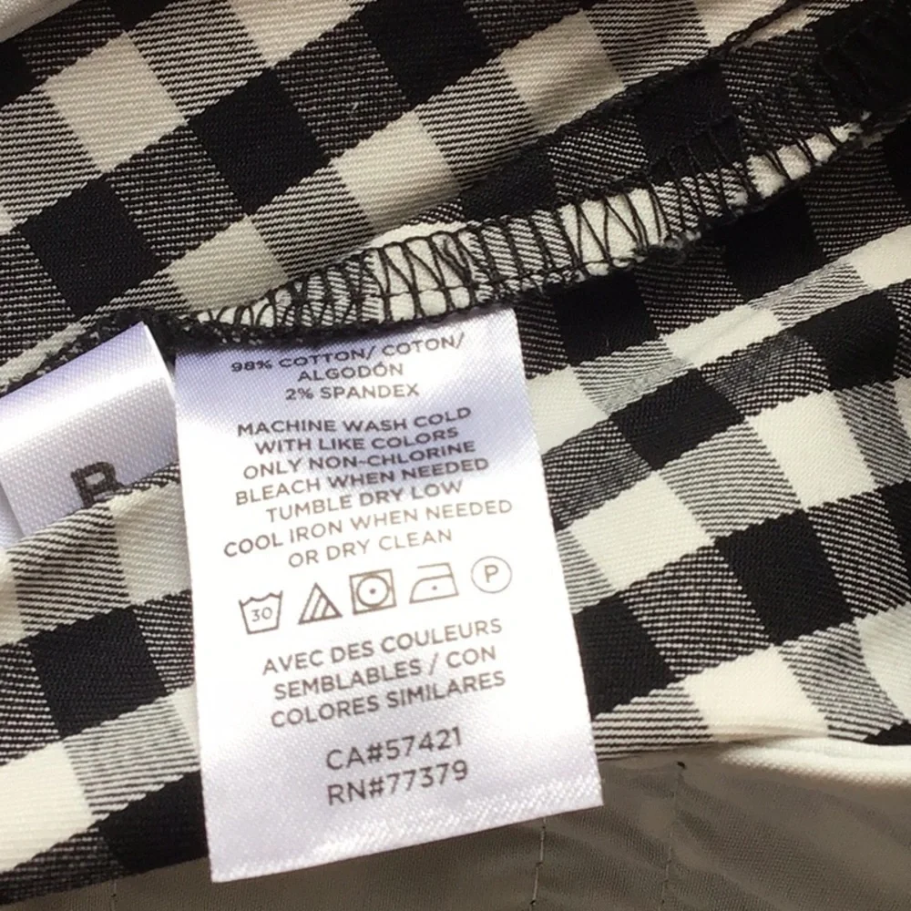 Ann Taylor Gingham Cotton Crop Pants - Picture 8 of 8